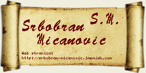 Srbobran Mićanović vizit kartica